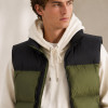 Custom Puffer Vest OEM Colorblock Down Alternative Zip-Up