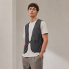 Custom Utility Vest OEM Dark Grey Buckle Closure Workwear