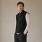 Custom Black Vest OEM Stand Collar Zip-Up Minimalist