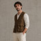 Custom Safari Vest OEM Olive Brown Button-Front Cargo