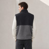 Custom Softshell Vest OEM Black Grey Colorblock Zip