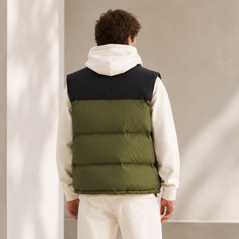 Detail of Custom Colorblock Puffer Vest