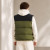 Custom Puffer Vest OEM Colorblock Down Alternative Zip-Up