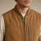 Custom Canvas Work Vest OEM Heavy Duty Zip-Up Utility