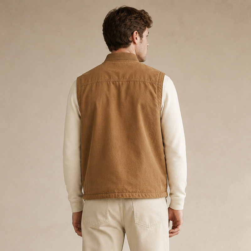 Detail of Custom Canvas Work Vest