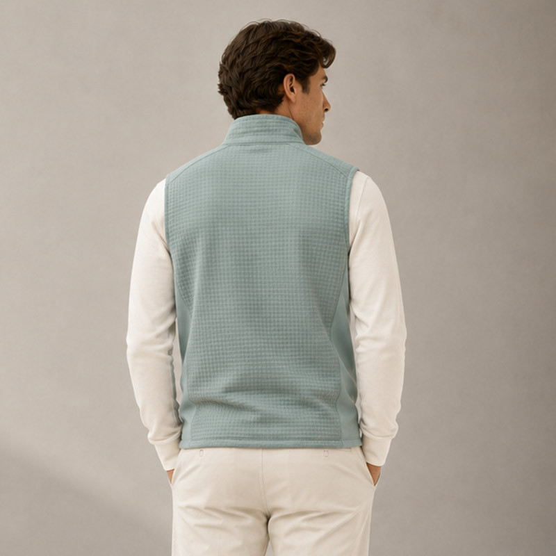 Detail of Custom Waffle Fleece Vest