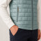 Custom Quilted Vest OEM Sage Green Lightweight Puffer