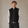 Custom Black Vest OEM Stand Collar Zip-Up Minimalist
