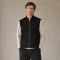 Custom Black Vest OEM Stand Collar Zip-Up Minimalist
