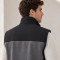 Custom Softshell Vest OEM Black Grey Colorblock Zip