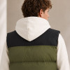 Custom Puffer Vest OEM Colorblock Down Alternative Zip-Up