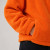 Custom Sherpa Jacket OEM Solid Orange Zip-Up Stand Collar