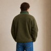 Custom Sherpa Jacket OEM Olive Green Nylon Pocket Zip-Up