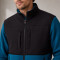 Custom Fleece Jacket OEM Blue Black Colorblock Zip-Up