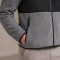 Custom Fleece Jacket OEM Grey Black Colorblock Zip-Up