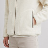Custom Sherpa Jacket OEM Ivory White Zip-Up High Collar