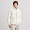 Custom Sherpa Jacket OEM Ivory White Zip-Up High Collar