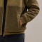 Custom Sherpa Jacket OEM Olive Hooded Quilted Nylon Panel