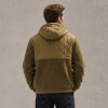 Custom Sherpa Jacket OEM Olive Hooded Quilted Nylon Panel