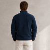 Custom Sherpa Jacket OEM Navy Blue Orange Contrast Pocket Zip