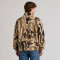 Custom Sherpa Jacket OEM Beige Brown Camo Abstract Zip-Up