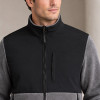 Custom Fleece Jacket OEM Grey Black Colorblock Zip-Up