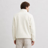 Custom Sherpa Jacket OEM Ivory White Zip-Up High Collar