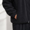 Custom Sherpa Jacket OEM Solid Black Zip-Up Minimalist