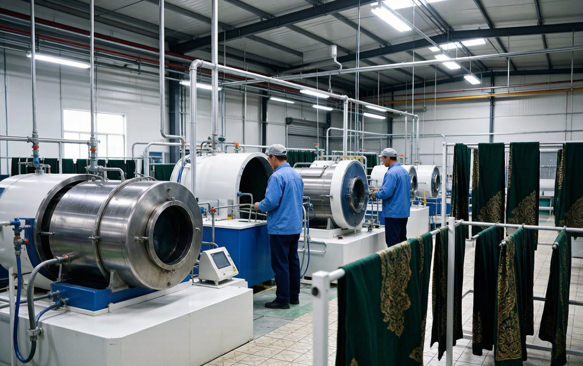Chinese textile dyeing workshop