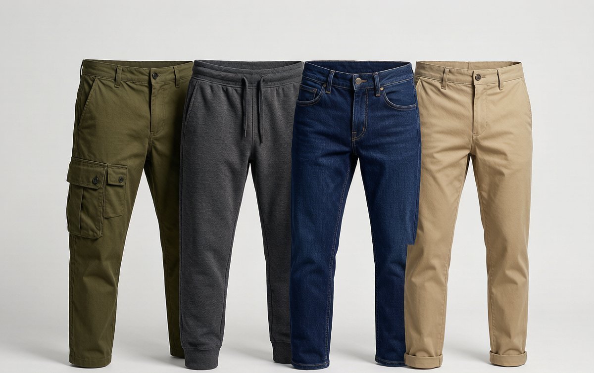 four streetwear pants types comparison