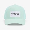 Custom Embroidered Baseball Cap With Red & Blue Logo Patch