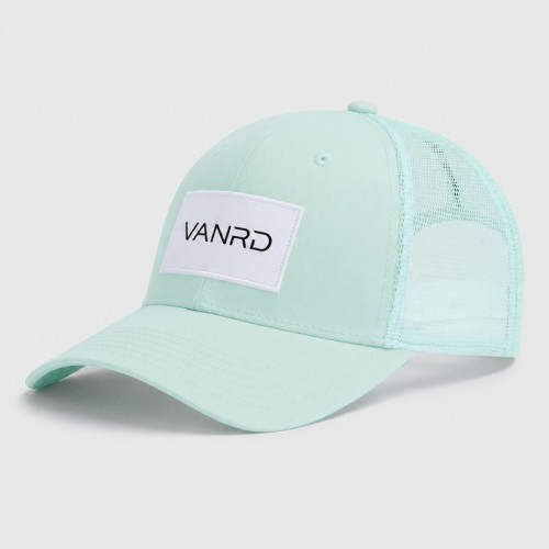 Custom Embroidered Baseball Cap With Red & Blue Logo Patch