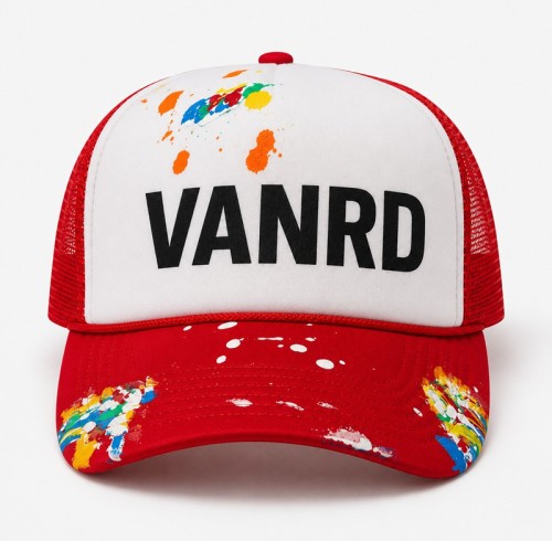 Custom Blue Baseball Cap With White Logo Embroidery