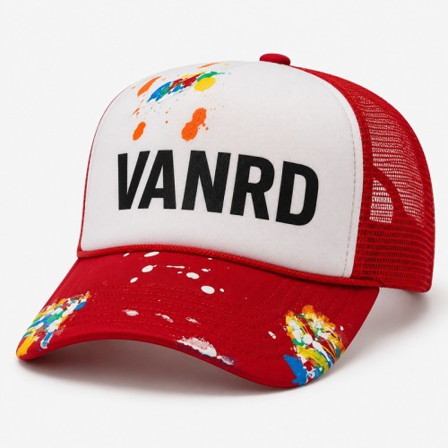 Custom Blue Baseball Cap With White Logo Embroidery