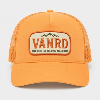 Custom Black Trucker Hat With Yellow Logo & Mesh Back