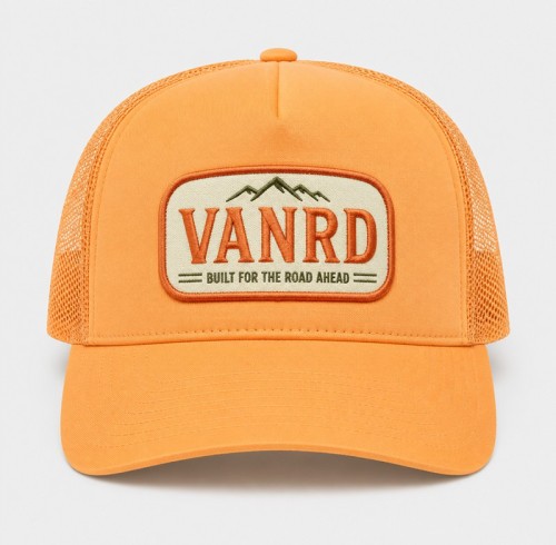 Custom Black Trucker Hat With Yellow Logo & Mesh Back