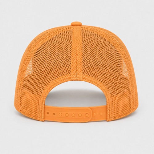 Custom Black Trucker Hat With Yellow Logo & Mesh Back