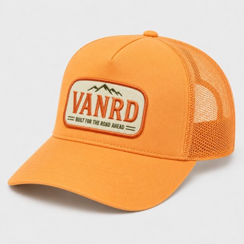Custom Black Trucker Hat With Yellow Logo & Mesh Back