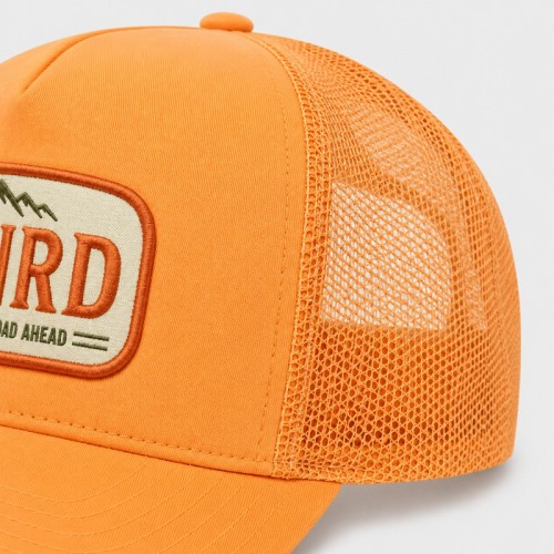 Custom Black Trucker Hat With Yellow Logo & Mesh Back