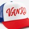Custom Black Trucker Hat With White Logo & Mesh Back