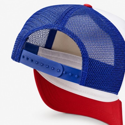 Custom Black Trucker Hat With White Logo & Mesh Back