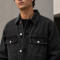 Custom Black Acid Wash Denim Trucker Jacket