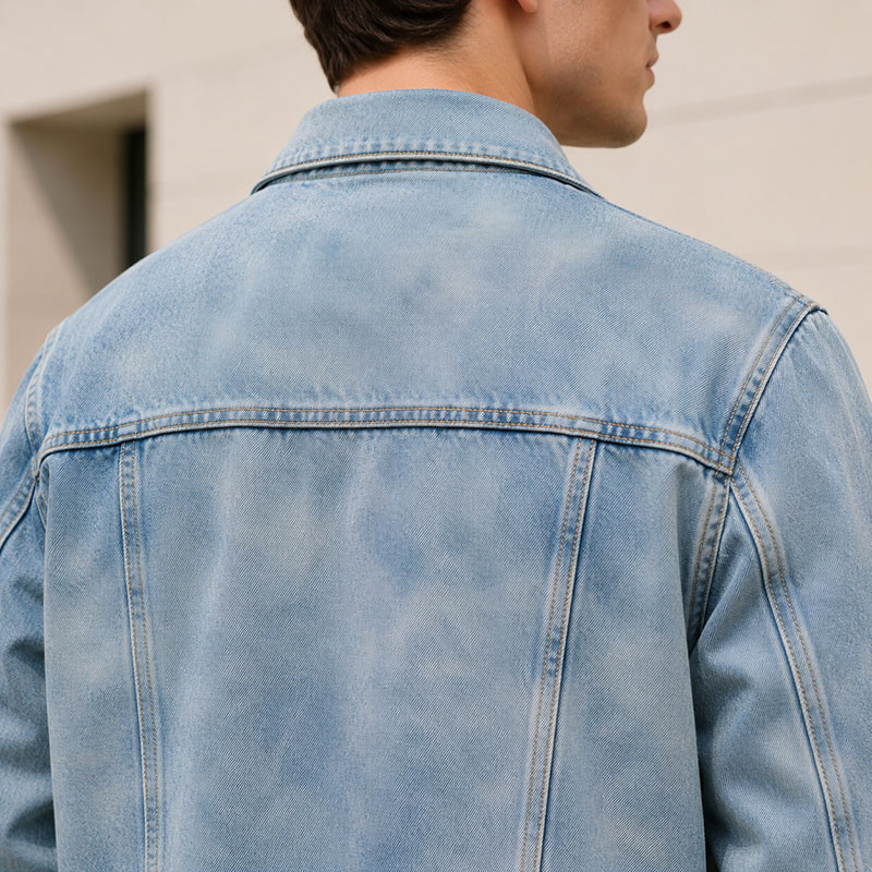 Custom Light Wash Denim Trucker Jacket