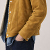 Custom Tan Suede Sherpa Trucker Jacket
