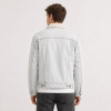 Custom Light Wash Denim Sherpa Trucker Jacket