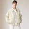 Custom Ivory Bomber Jacket With Elastic Hem