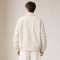 Custom Ivory Bomber Jacket With Elastic Hem