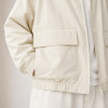 Custom Ivory Bomber Jacket With Elastic Hem