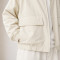 Custom Ivory Bomber Jacket With Elastic Hem