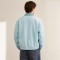Custom Sky Blue Coach Jacket With Snap Front